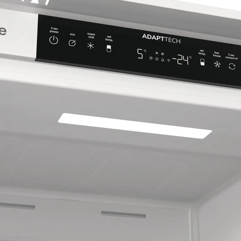 Холодильник Gorenje вбудований з нижн. мороз., 177x69x55см, 2 двері, 252 (76) л, А +, NF +, Зона св-ті, Диспл, Wi-Fi, Білі - фото 9
