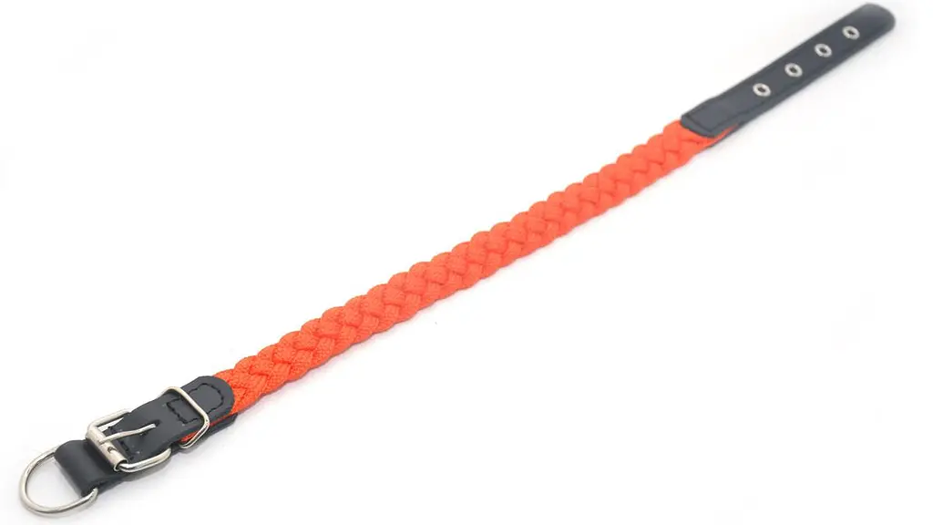 Нашийник для собак Zoo-hunt капроновий ок 2,0 см 30-38 см коса помаранчевий - фото 2