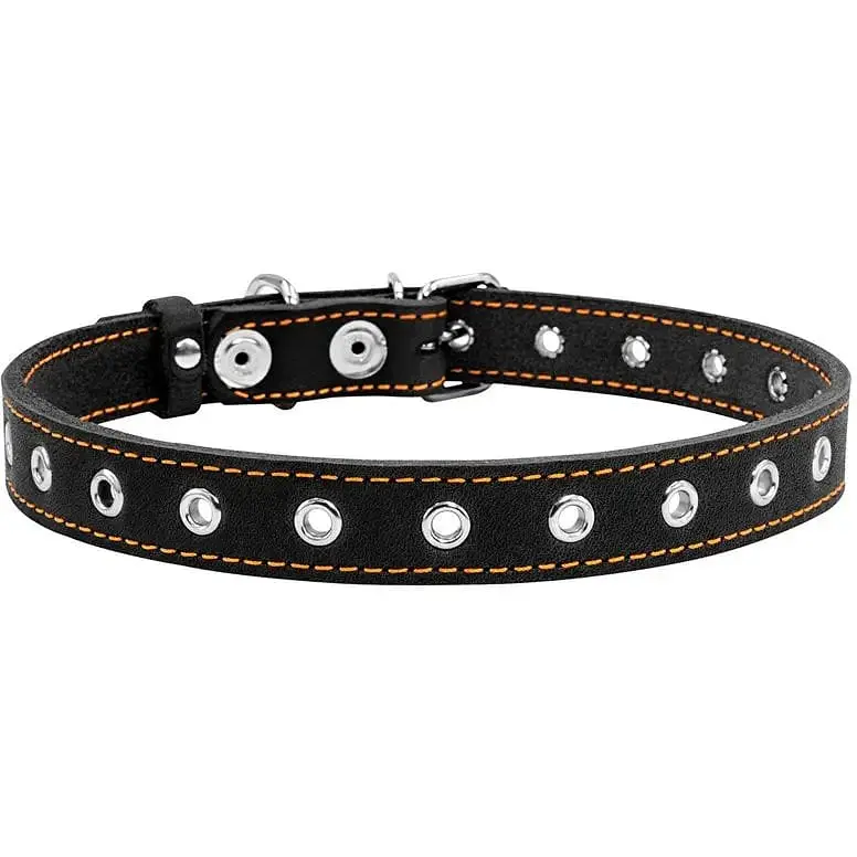 Нашийник для собак Collar, шкіряний, безрозмірний, 69х3,5 см, чорний - фото 2