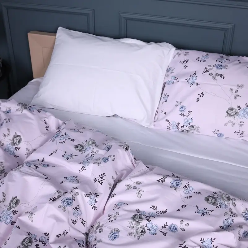 Наволочка MirSon Сатин 22-1377 Flowers on Snow 50х50 см белая со светло-розовым (2200010476101) - фото 3