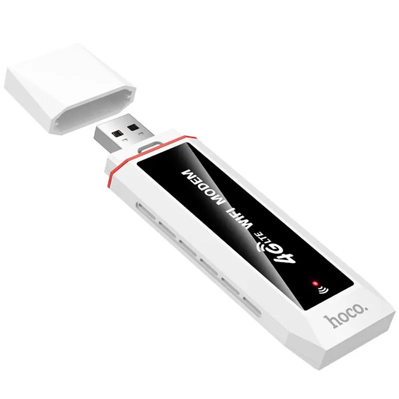 Портативный модем WiFi роутер Hoco HI43 150Mbps (SIM) 2100 mAh White - фото 5