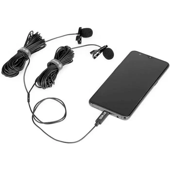 Подвійний петличний мікрофон Type-C Boya BY-M3D [75300] - фото 4