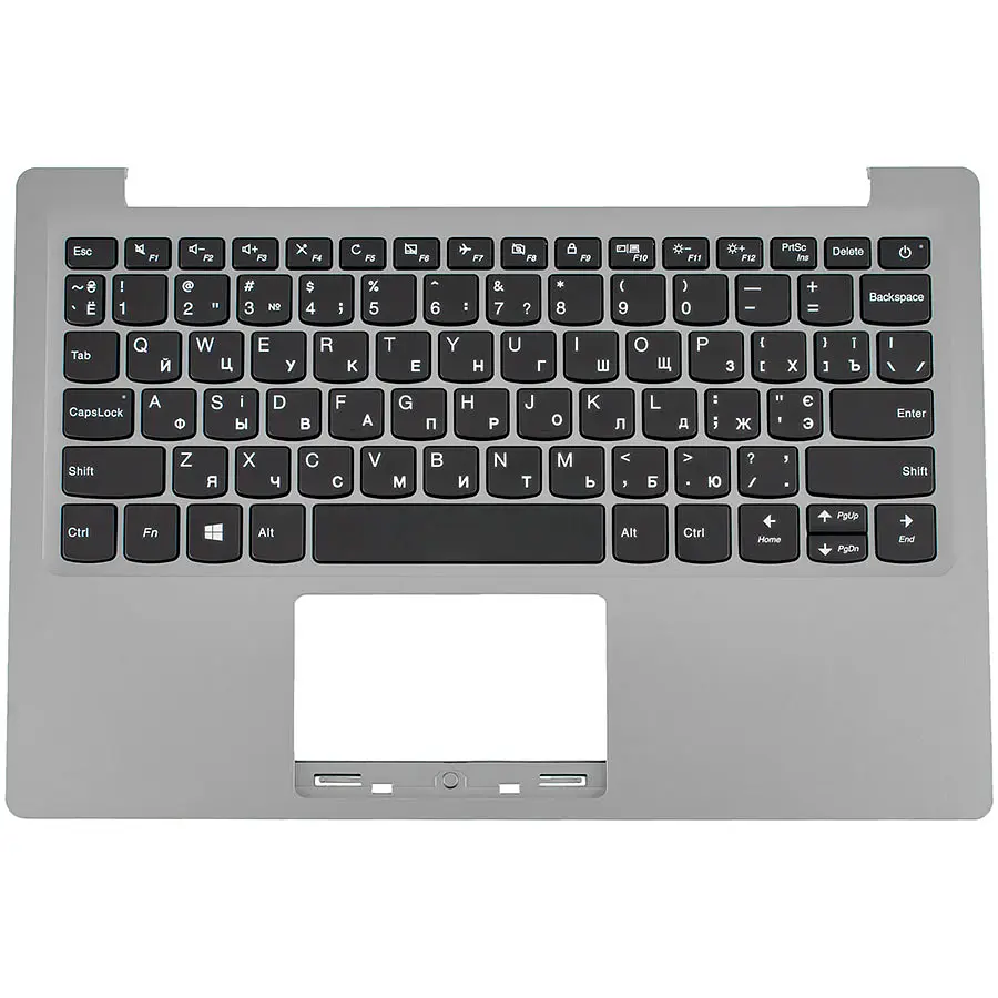 Клавіатура для ноутбука LENOVO (IdeaPad 120S-11IAP Keyboard+передня панель) rus, silver - фото 2