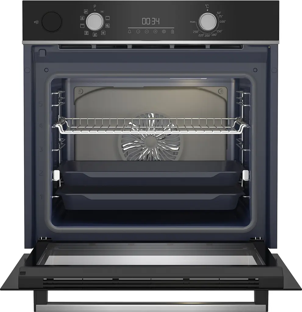 Духова шафа електрична Beko A+ дисплей конвекція телескопічні направляючі 72 л нержавіюча сталь - фото 4
