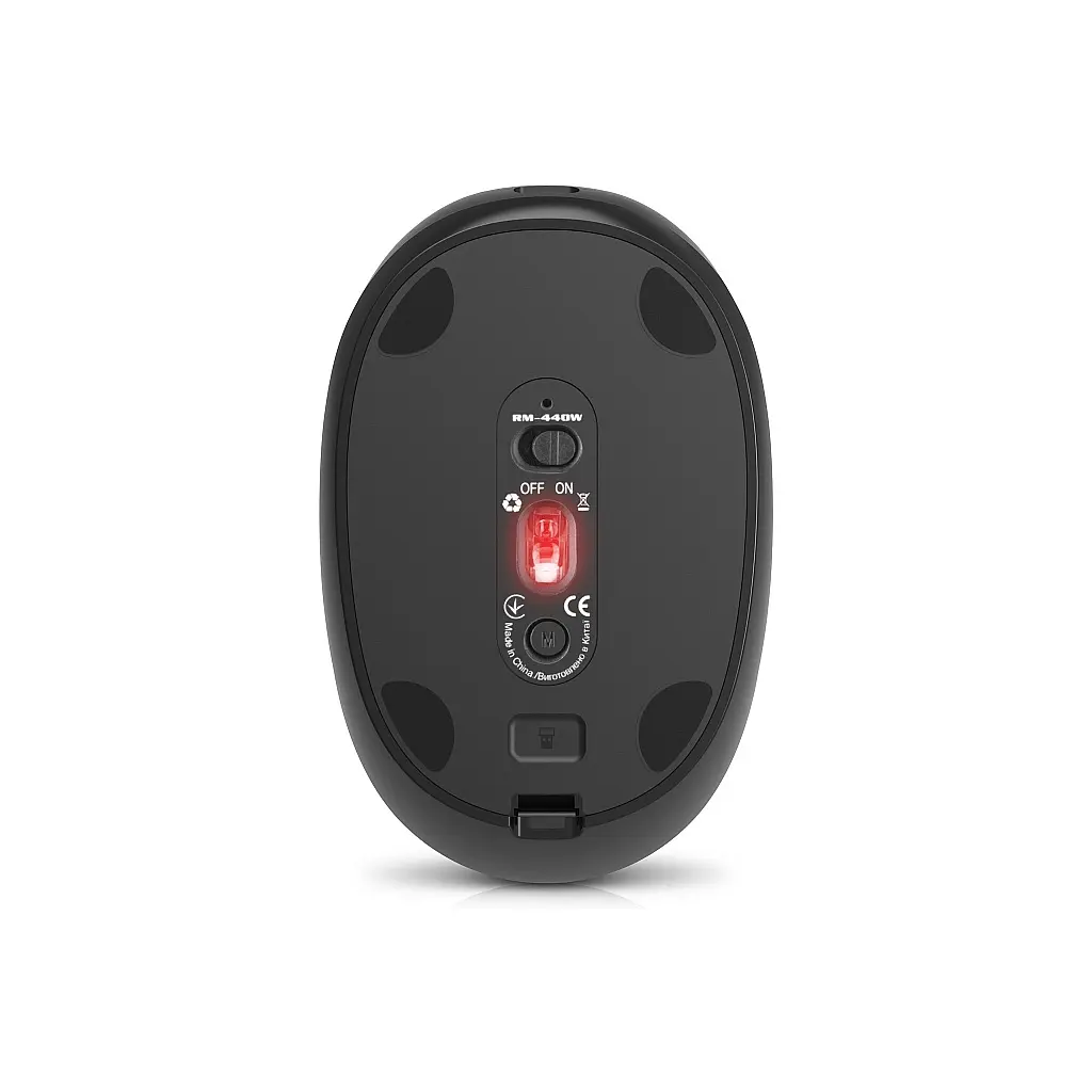 Мишка REAL-EL RM-440W Wireless/Bluetooth Black (EL123200045) - фото 5