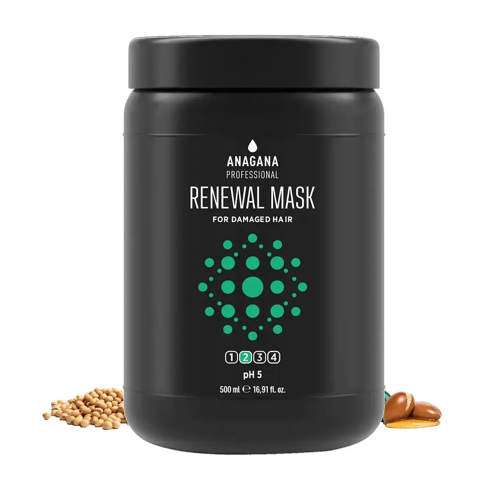 Маска Восстановление для поврежденных волос RENEWAL MASK for damaged hair ANAGANA 1000 мл - фото 2