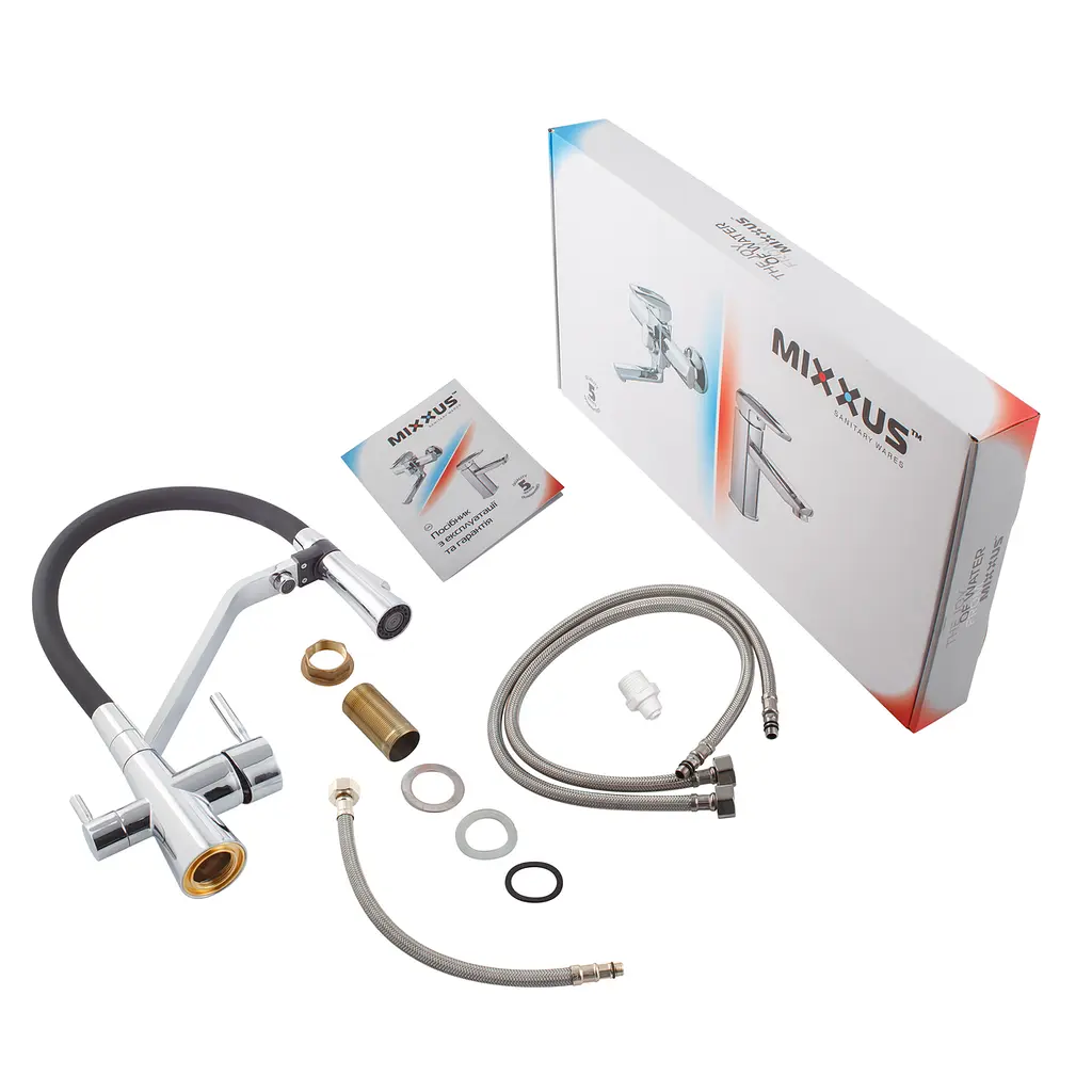 Смеситель для кухни Mixxus Premium Magnet 021 с гибким изливом MI6973 Хром - фото 5