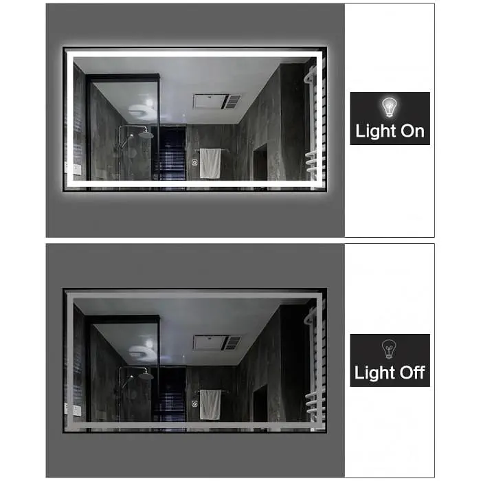Дзеркало Dusel DE-M0061S1 Black 65x80 см, Чорний - фото 4