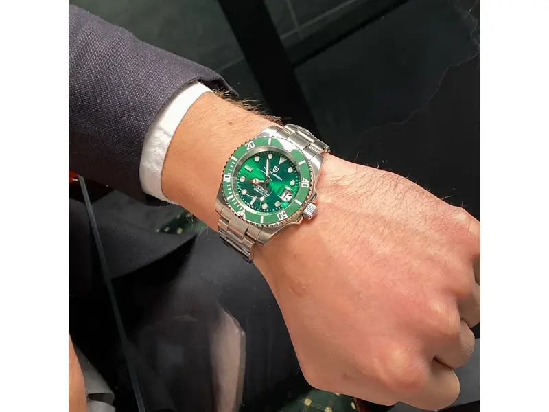 Чоловічий наручний годинник PD-1661 Silver-Green Pagani Design acs0031147 - фото 10