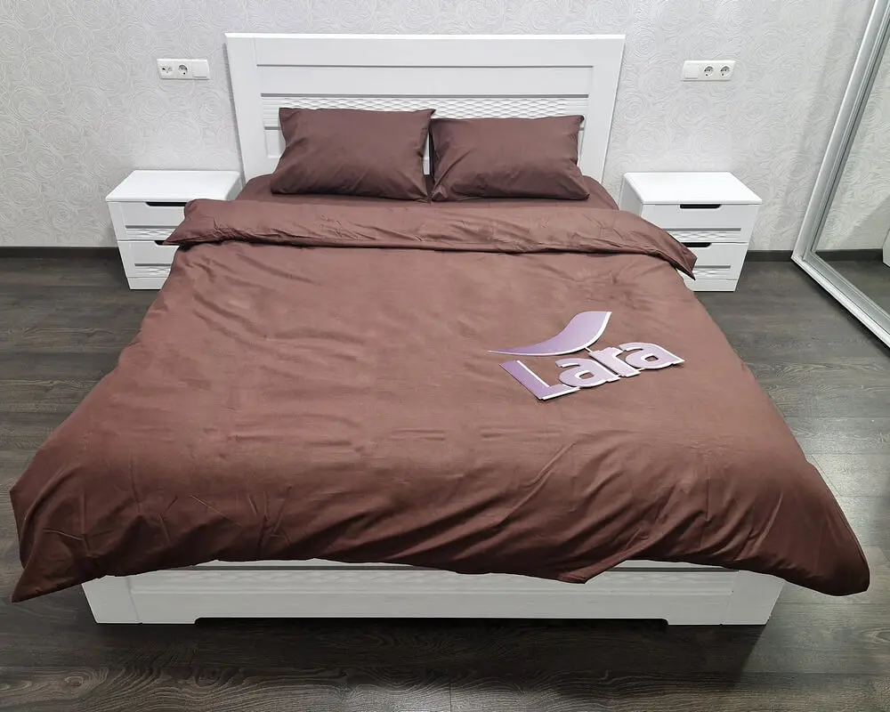 Постільна білизна LARA бязь Brown d11062p2 полуторна - фото 5