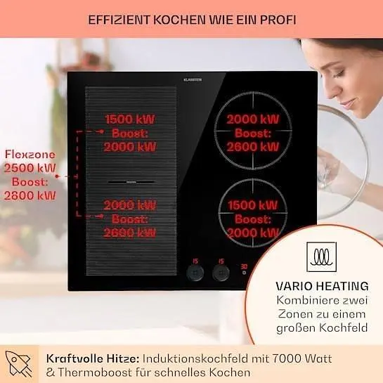 Индукционная плита Klarstein Magnichef 4 Flex 7000W (10041381) - фото 3