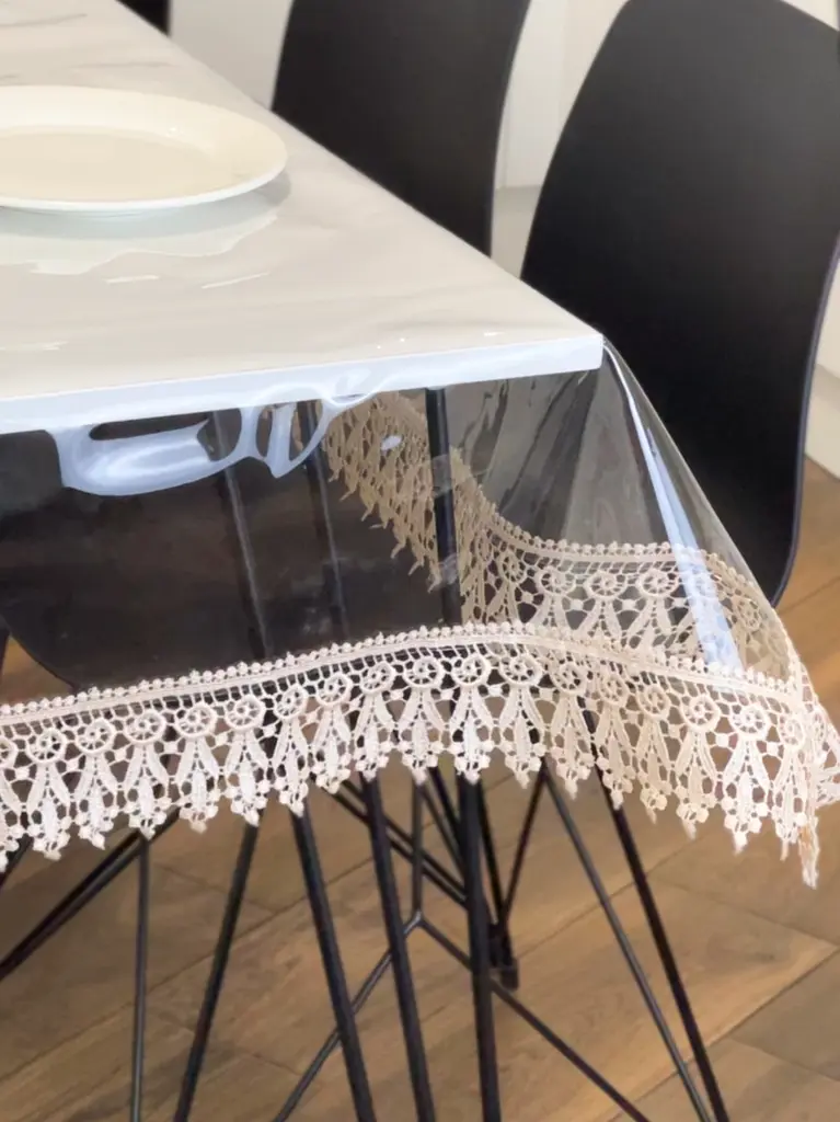 Силіконова скатертина з кавовим мереживом 7 см 330х140 см - фото 8