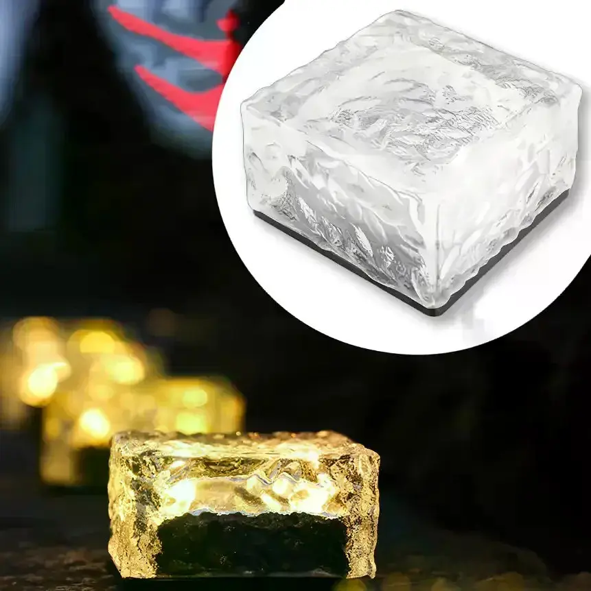 Садовий світильник Ice Cube теплий білий 10×6×10 см - фото 3