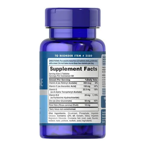 Цинк Zinc for Acne 100 таблеток Puritan's Pride vit0004722 - фото 2