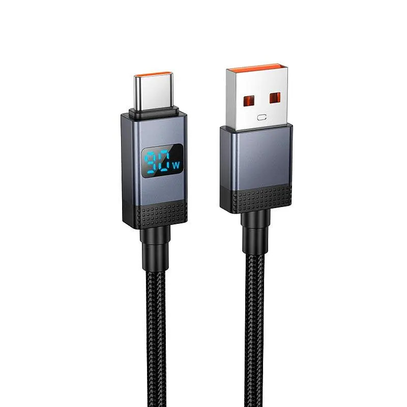 Кабель HOCO Type-C Generic charging data cable with display X118 |1m, 5A| - фото 3