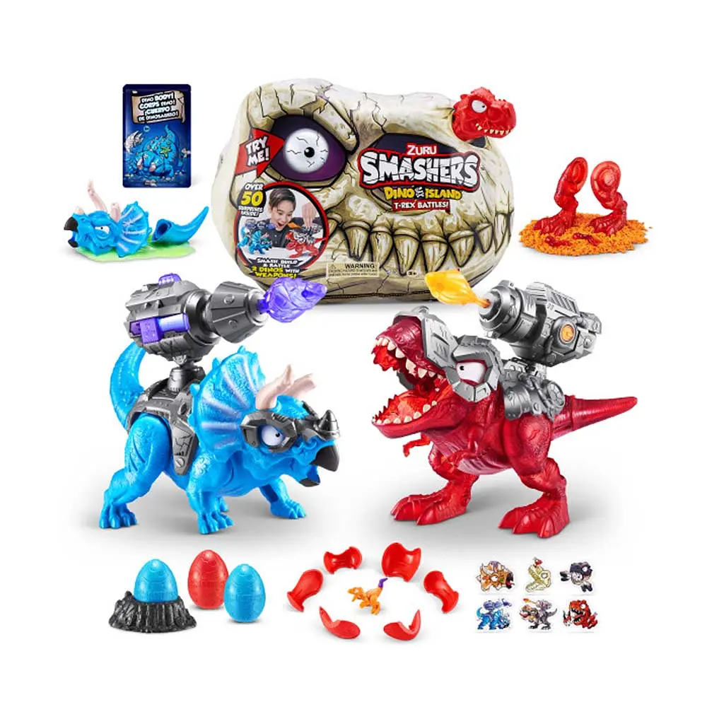 Набор Zuru Smashers Monster Wheels Dino Island Red Dino Skull (74102A) - фото 2
