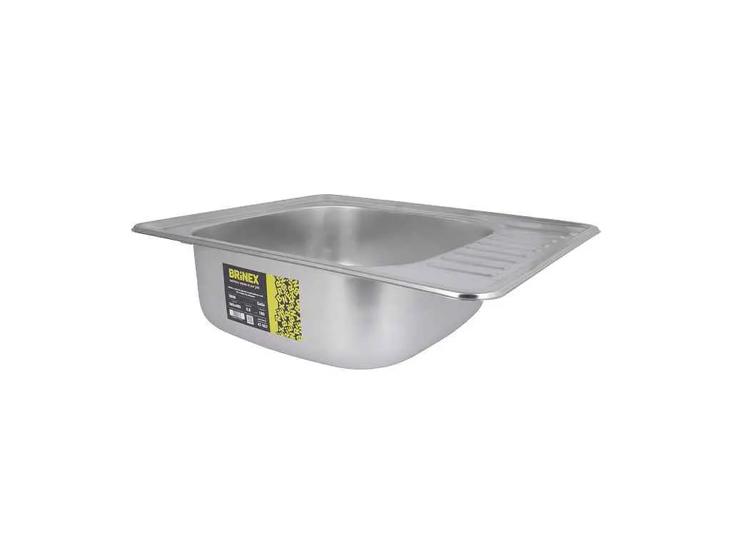 Мийка врізна Brinex 580х480х180мм 1 5848, Satin 0,8мм BRIN5848SAT08 - фото 4