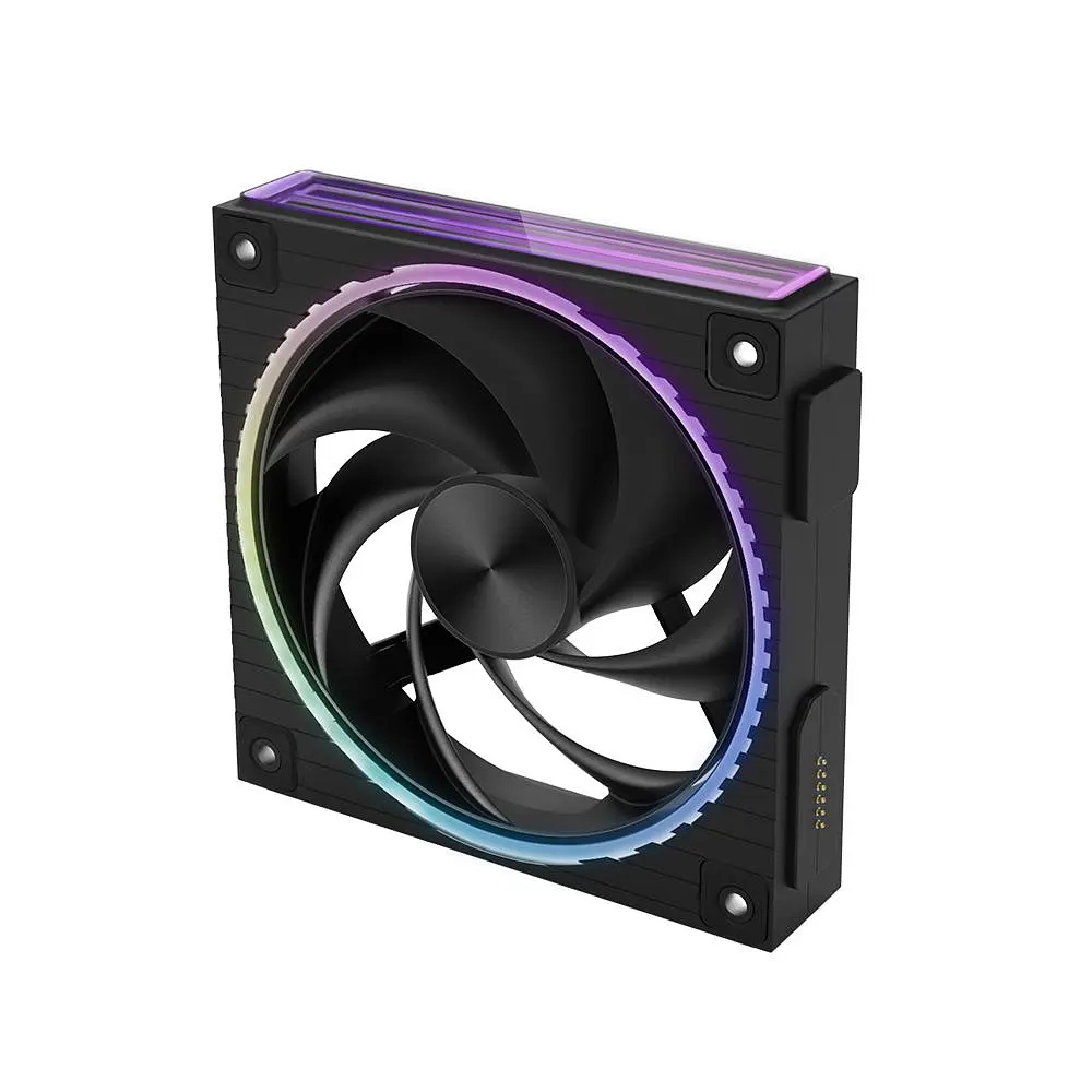 Zalman Корпусний вентилятор Zalman ZM-DF120 ARGB, 120мм, 800-2300rpm, 4pin, PWM, 3pin+5VARGB, 34,5dBa, POGO pin, Magnetic, Reversed, чорний - фото 3