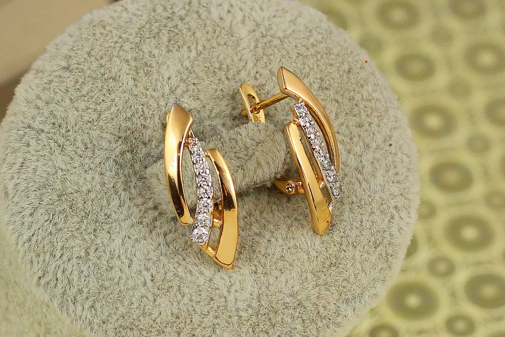 Сережки Xuping Jewelry реліквія з родієм 2,2 см золотисті - фото 2