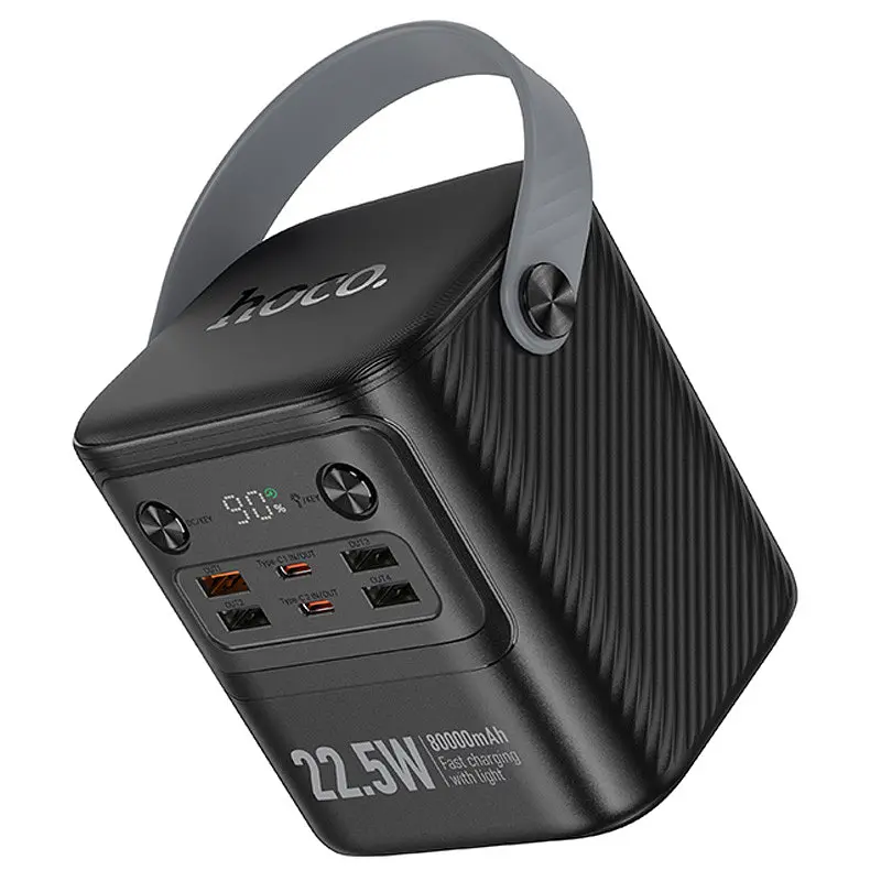 Портативний ЗП Power Bank Hoco J152 Tough 22.5W+PD20W 80000 mAh Black - фото 5