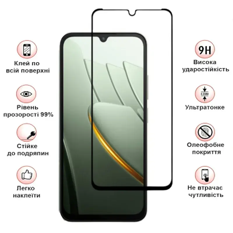 Скло захисне BeCover Poco C81 Pro Black (716115) - фото 3