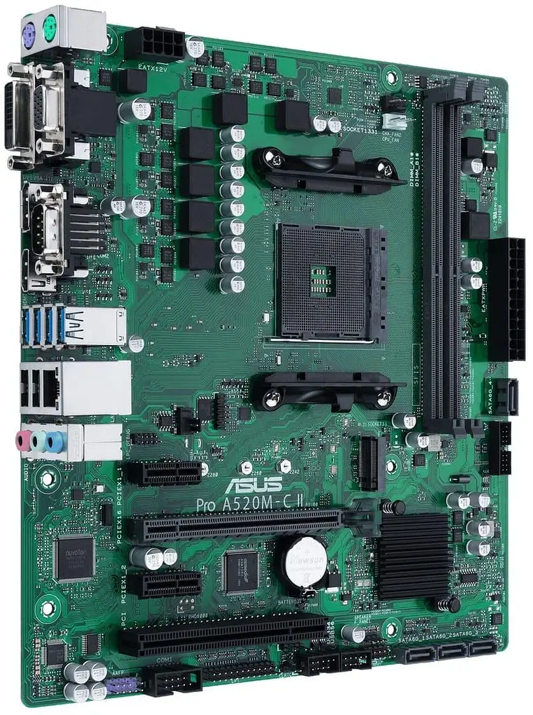 Материнська плата ASUS PRO A520M-C II/CSM (PRO A520M-C II/CSM) (Socket AM4, AMD A520, Micro-ATX) - фото 2