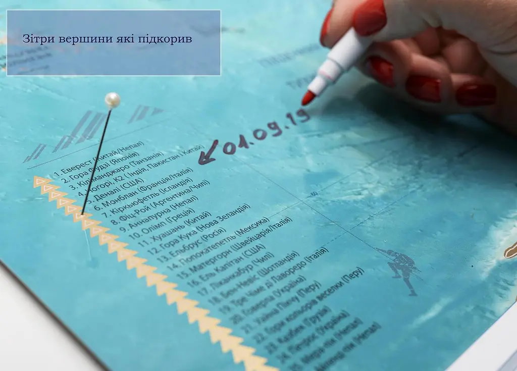 Карта скретч My Map Flags Edition 88×63 см, настінна для подорожей, подарунковий набір для мандрівників - фото 7