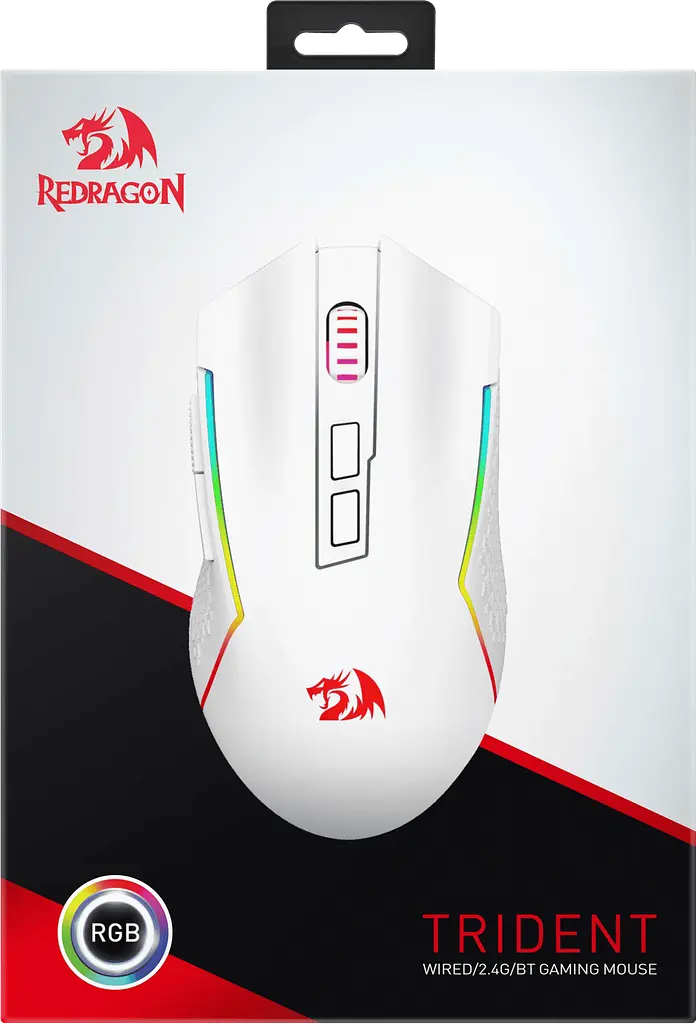 Миша Redragon Trident White (71864) (7153552) - фото 6