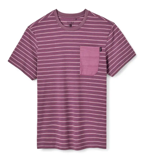 Футболка чоловіча Rab Rivelin Stripe Tee M Білий-Фіолетовий - фото 2