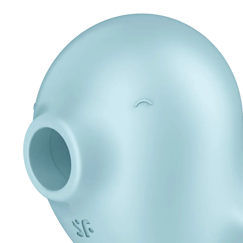 Вакуумный стимулятор клитора с вибрацией Satisfyer Sassy Seal голубой - фото 6