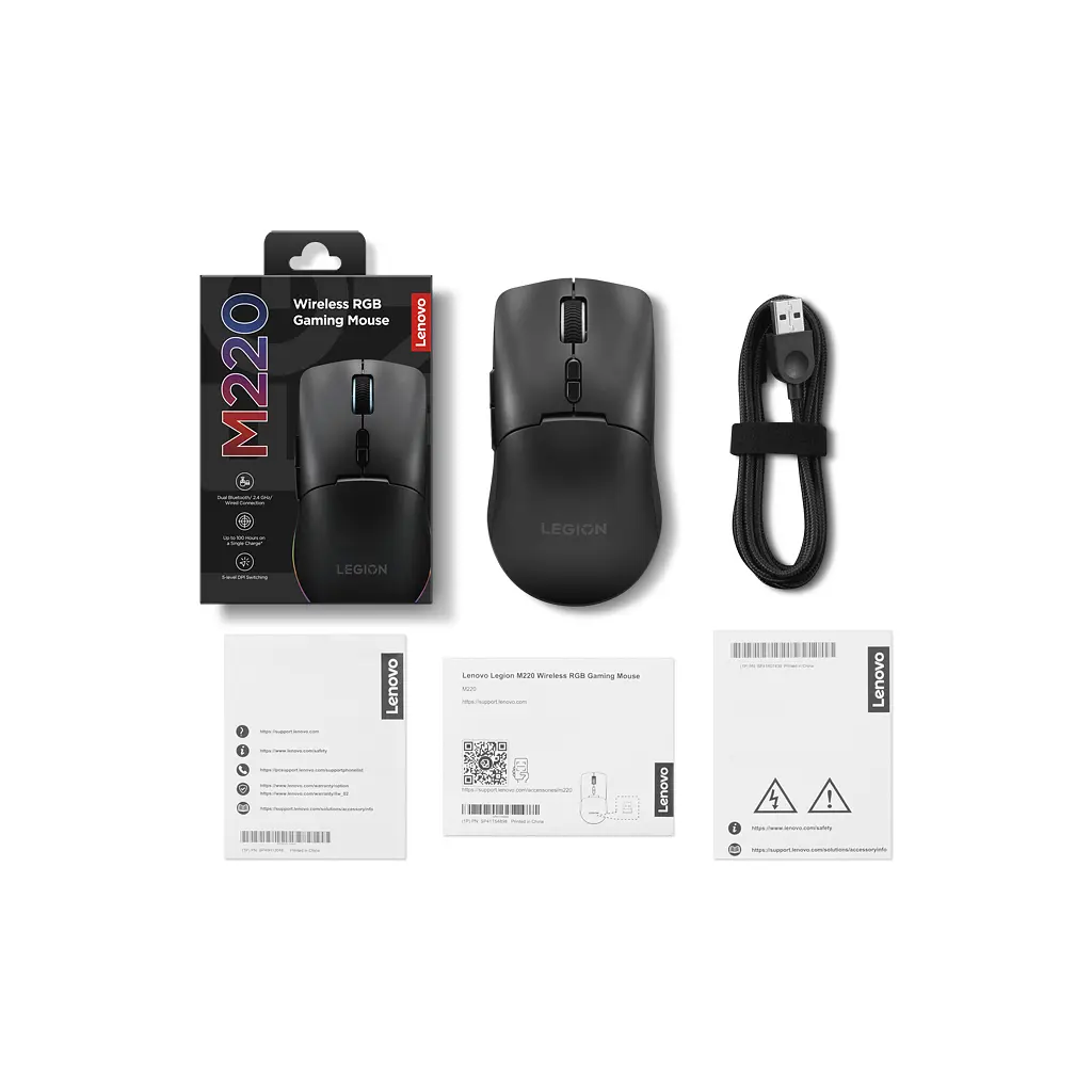 Мишка Lenovo Gaming M220 RGB Multi-Device Wireless Black (GY51U28359) - фото 6