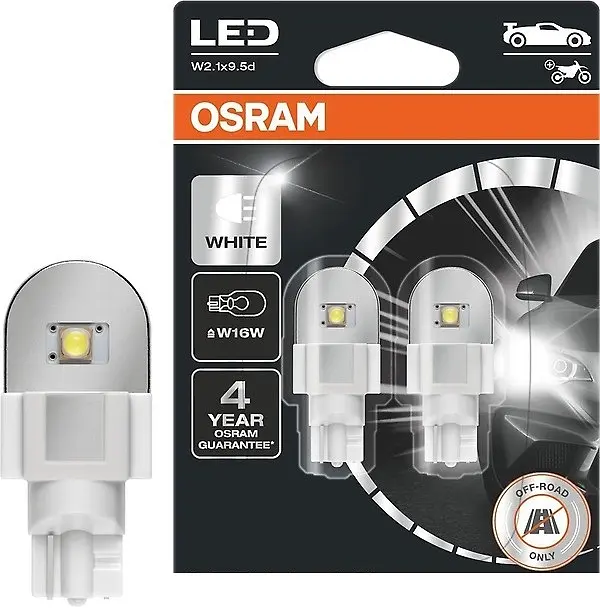 Комплект світлодіодних ламп OSRAM 921DRP-02B LEDriving SL W16W 12V W2.1X9.5d 6000K 2 шт. blister - фото 3