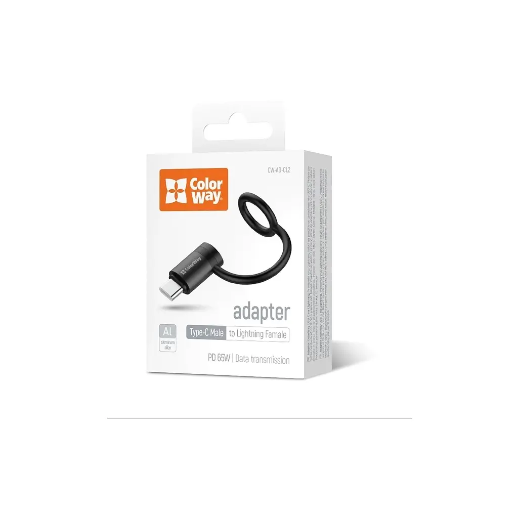 Перехідник Lightning F to USB-C M black ColorWay (CW-AD-CL2) - фото 6