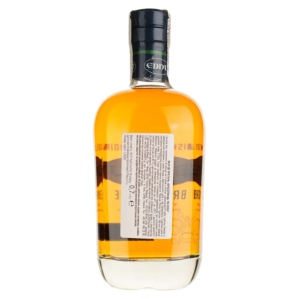 Віскі Eddu Broceliande Pur Blе Noir Whiskey de Bretagne, 43%, 0.7 л, у коробці - фото 3