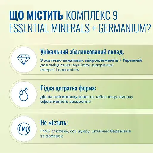 Комплекс  9 МІНЕРАЛІВ + ГЕРМАНІЙ Nano Pure Labs Simply Science Bioavailable mineral complex 9 essentials minerals + Ge 250мл - фото 5