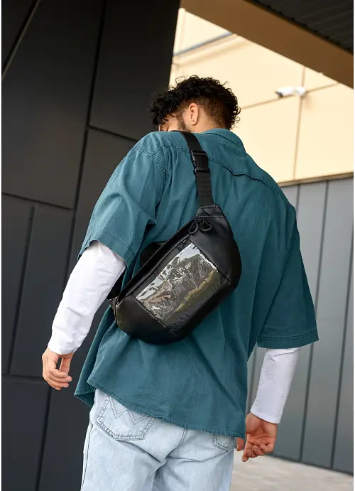 Чоловіча поясна сумка бананка Sambag 38х21 см sum0022766 - фото 5