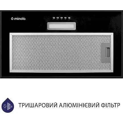 Витяжка вбудована Minola HBI 5614 BL 1000 LED - фото 5