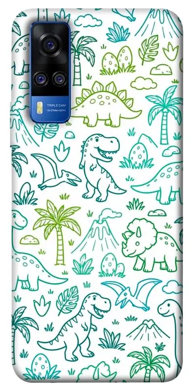 TPU чохол Demsky Dino pattern для Vivo Y51a