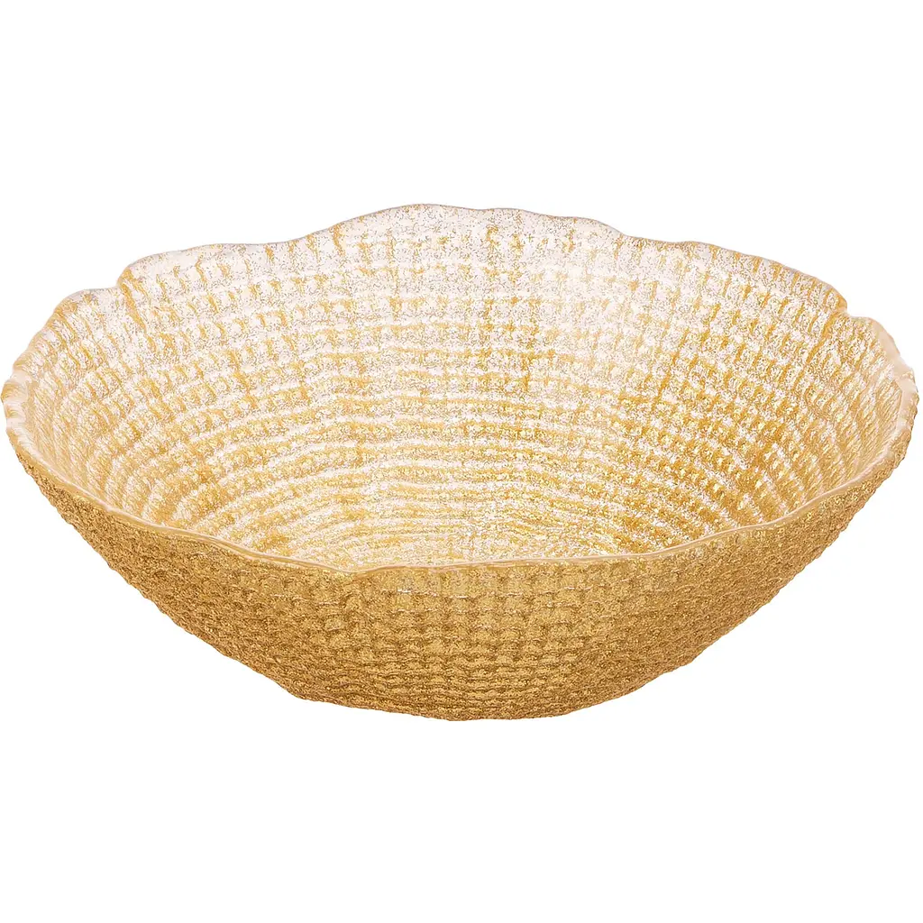 Салатник Ardesto Golden ice скло 16x5 см 460 мл золотистий (AR5058)
