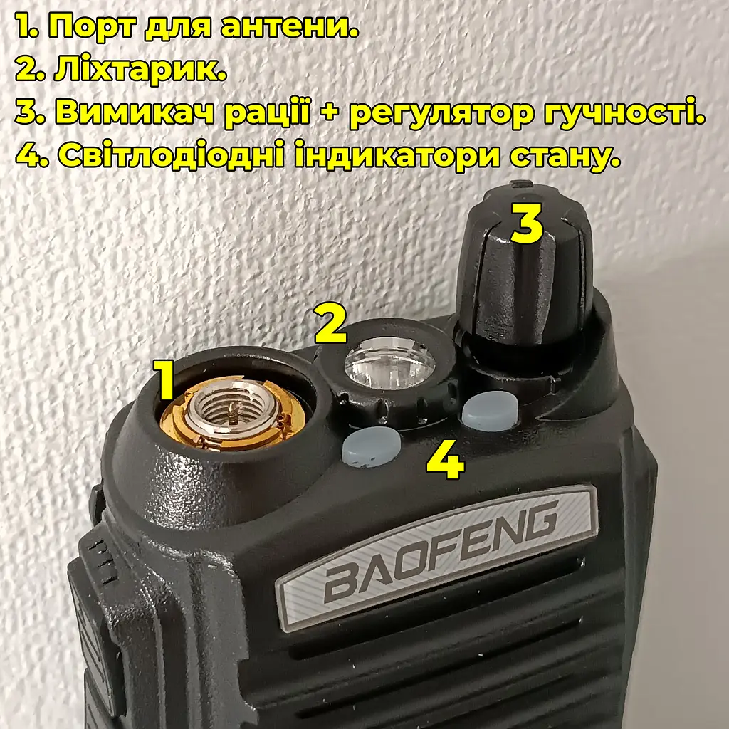 Рація дводіапазонна Baofeng UV-82 (136-174 MHz, 400-520 MHz), 5 Вт, 2000 mAh + ремінець + гарнітура у подарунок - фото 5