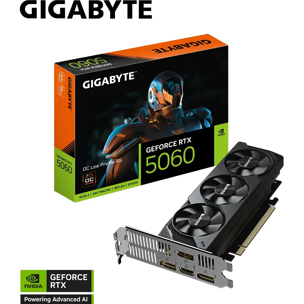Відеокарта GIGABYTE GeForce RTX5060 8Gb OC Low Profile (GV-N5060OC-8GL) - фото 9