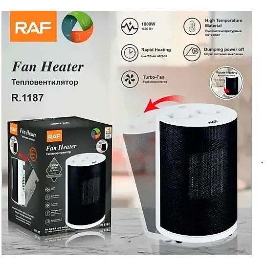 Тепловентилятор (обігрівач) RAF R.1187 керамічний побутовий напільний/настільний для дому та офісу 3 режими  1800 Вт білий (24397-R.1187_751) - фото 8