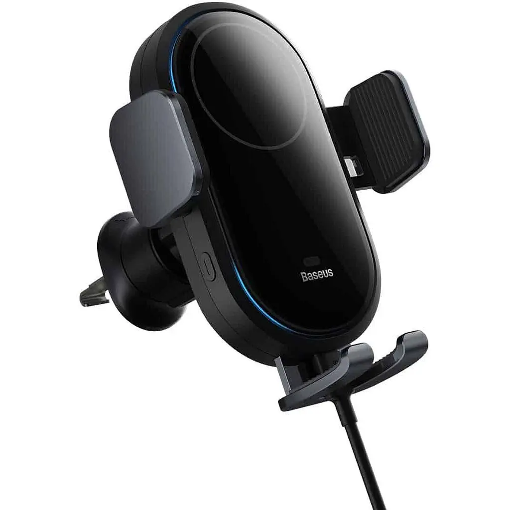 Автомобильный держатель холдер с БЗП Baseus LightChaser Series Wireless Charging Electric Car Mount 15W C40355900121-00 Black - фото 6