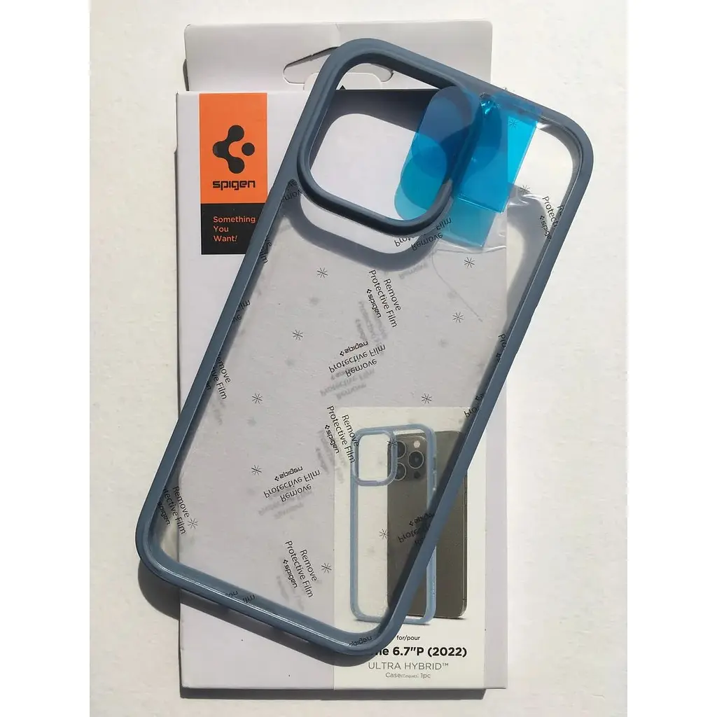 Оригінальний протиударний чохол Spigen Ultra Hybrid для iPhone 14 Pro Max Sierra Blue ACS04820 прозорий - фото 9