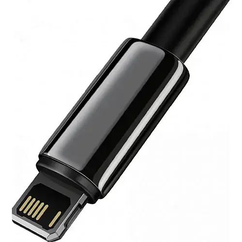 Кабель Baseus Tungsten Gold Fast Charging Cable USB to Lightning 2.4A 2m CALWJ-A01 Black - фото 4