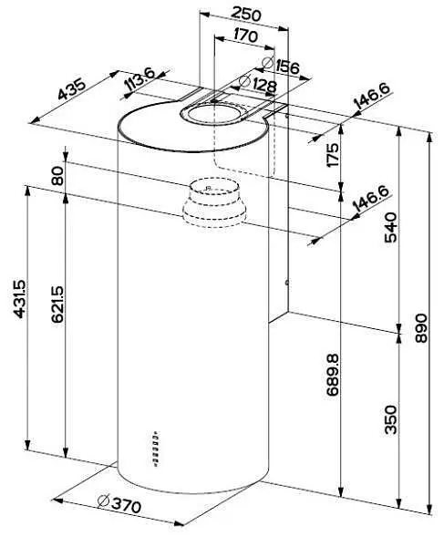 Витяжка Faber CYLINDRA/2 EV8 2EL XH89 - фото 4