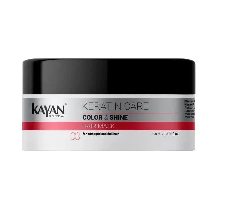 Маска для пошкодженого і тьмяного волосся Keratin care Kayan Professional 300 мл - фото 2
