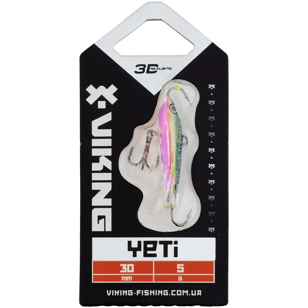 Балансир Viking Fishing Yeti Ice Jig 30mm 5.0g #22 Kingfisher Pink - фото 2