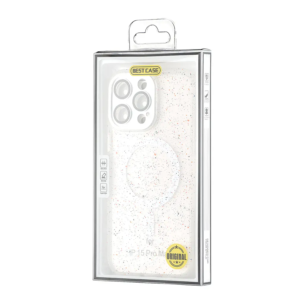 Чохол Splatter with MagSafe iPhone 15 Pro Max White - фото 2