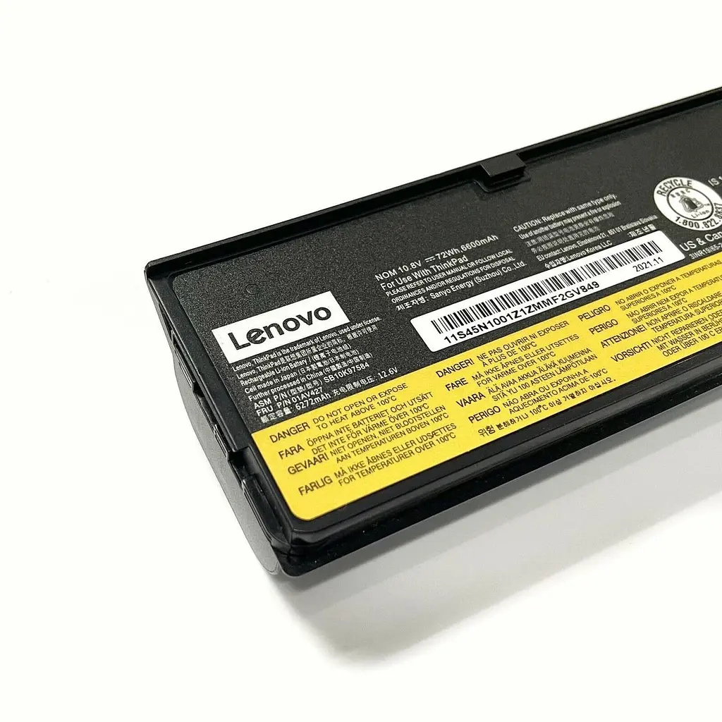 Акумулятор для ноутбука Lenovo ThinkPad T470 T480 T570 T580 (01AV427 01AV428 SB10K97584 61++ 10.8V 72Wh) - фото 3